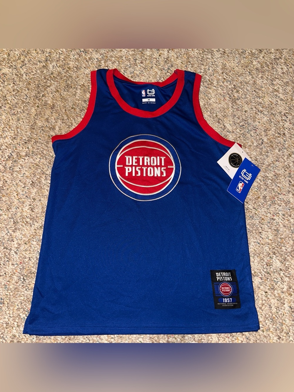ultra game Detroit Pistons NBA jersey size unisex medium Cade Cunningham NEW